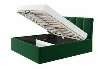 Aviemore Komplett Sängpaket med Förvaring 180x200 cm med Sänggavel + Bäddmadrass - Grön - Möbler - Säng - Sängram & sängstomme