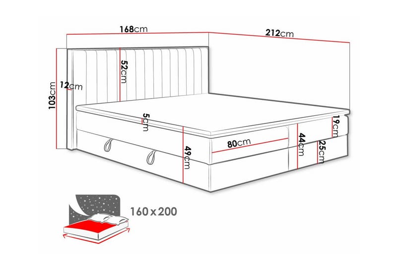 Aviemore Sängram 160x200 cm - Sängram & sängstomme