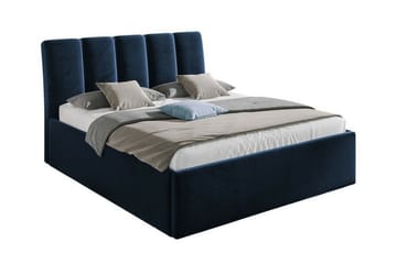 Aviemore Sängram med Förvaring 180x200 cm i Sammet med Sänggavel - Blå - Möbler - Säng - Sängram & sängstomme