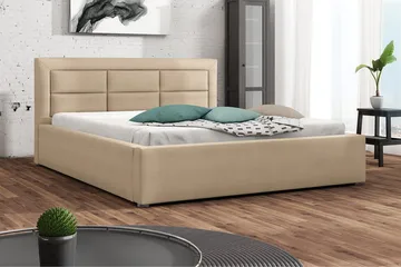 Axlunda Säng 200x200 cm Metallram - Beige - Möbler - Säng - Sängram & sängstomme