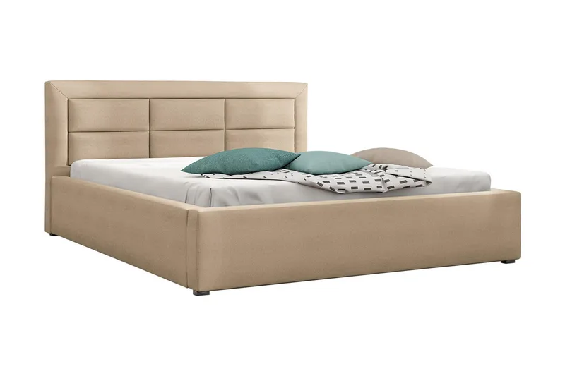 Axlunda Säng 200x200 cm Metallram - Beige - Möbler - Säng - Sängram & sängstomme