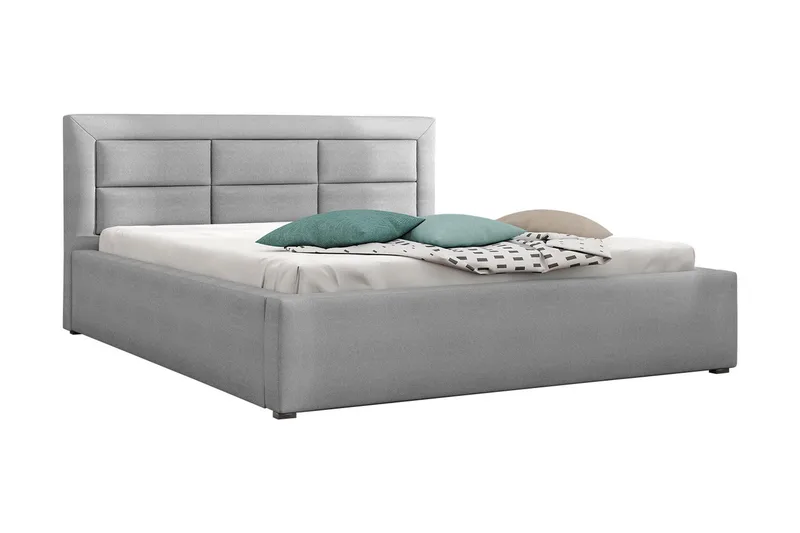 Axlunda Säng 200x200 cm Metallram - Ljusgrå - Möbler - Säng - Sängram & sängstomme