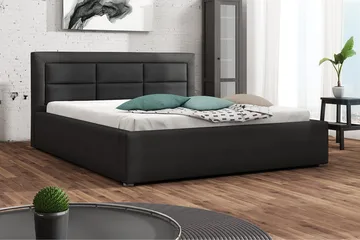 Axlunda Säng 200x200 cm Metallram  Mörkgrå - Mörkgrå - Möbler - Säng - Sängram & sängstomme