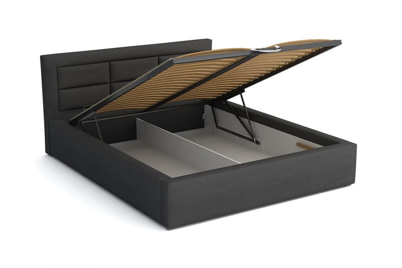 Axlunda Säng 200x200 cm Metallram - Mörkgrå - Möbler - Säng - Sängram & sängstomme