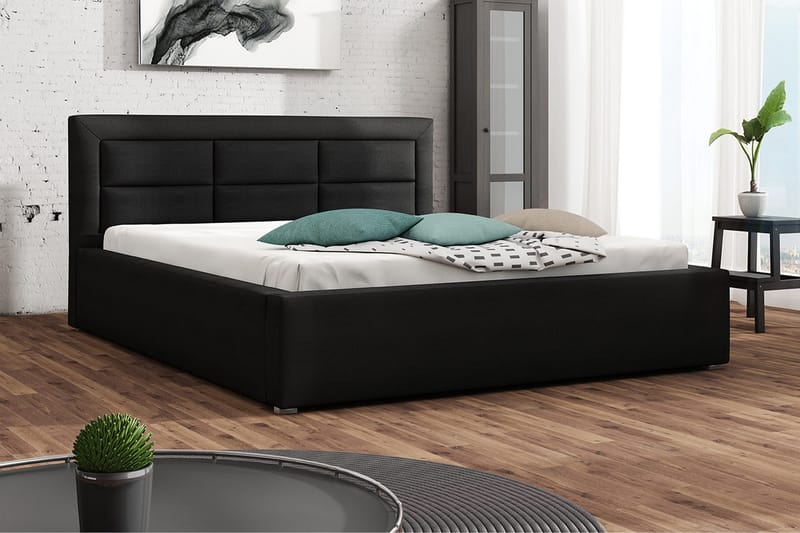 Axlunda Säng 200x200 cm Metallram  Svart - Svart - Möbler - Säng - Sängram & sängstomme