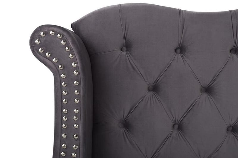 Ayette Dubbelsäng 160x200 cm - Grå/Sammet - Möbler - Säng - Sängram & sängstomme