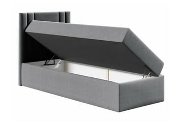 Betvallen Komplett Sängpaket med Förvaring 90x200 cm med Sänggavel + Bäddmadrass - Taupe - Möbler - Säng - Sängram & sängstomme