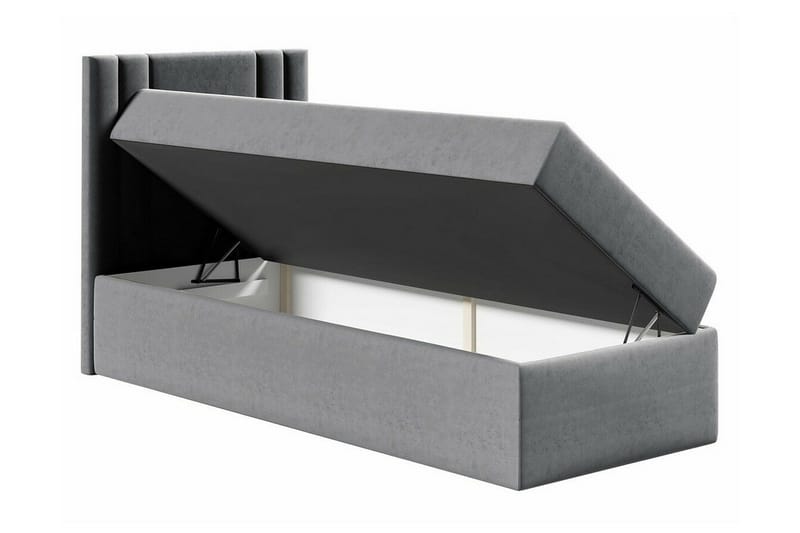 Betvallen Komplett Sängpaket med Förvaring 90x200 cm med Sänggavel + Bäddmadrass - Taupe - Möbler - Säng - Sängram & sängstomme