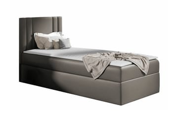 Betvallen Komplett Sängpaket med Förvaring 90x200 cm med Sänggavel + Bäddmadrass - Taupe - Möbler - Säng - Sängram & sängstomme