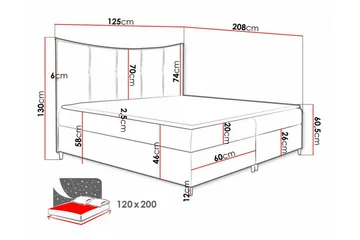 Boisdale Sängram 120x200 cm - Möbler - Säng - Sängram & sängstomme