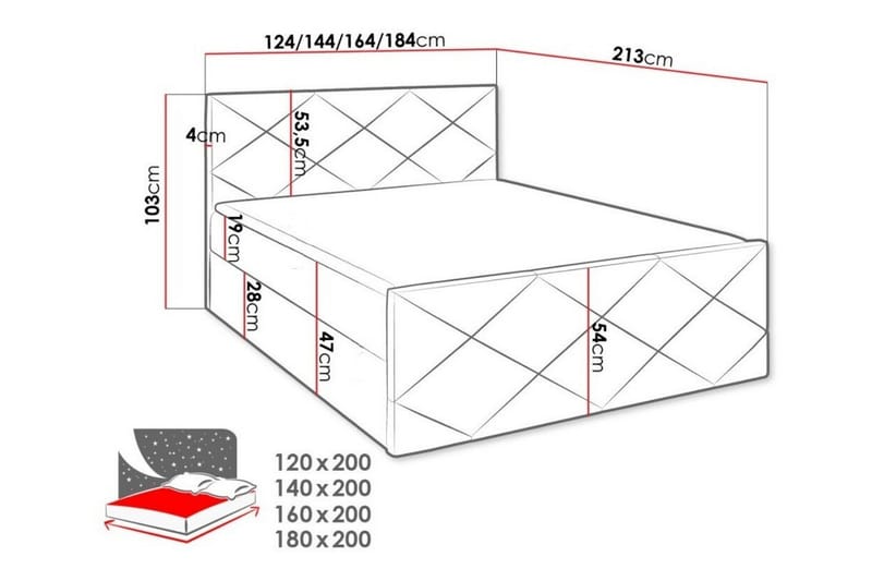 Boisdale Sängram 120x200 cm - Möbler - Säng - Sängram & sängstomme