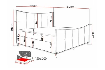Boisdale Sängram 120x200 cm - Möbler - Säng - Sängram & sängstomme