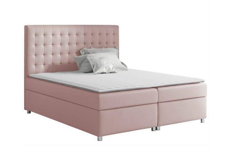 Boisdale Sängram 140x200 cm i Tyg med Sänggavel, Rosa