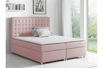 Boisdale Sängram 140x200 cm i Tyg med Sänggavel - Rosa - Möbler - Säng - Sängram & sängstomme