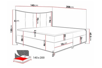 Boisdale Sängram 140x200 cm - Möbler - Säng - Sängram & sängstomme