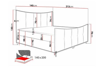 Boisdale Sängram 140x200 cm - Möbler - Säng - Sängram & sängstomme