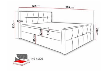 Boisdale Sängram 140x200 cm - Möbler - Säng - Sängram & sängstomme