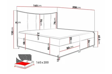 Boisdale Sängram 160x200 cm - Möbler - Säng - Sängram & sängstomme