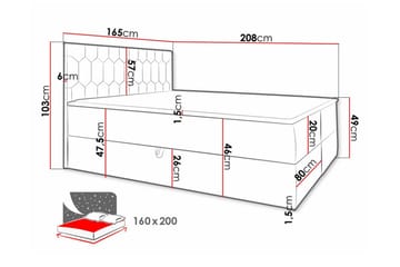 Boisdale Sängram 160x200 cm - Möbler - Säng - Sängram & sängstomme
