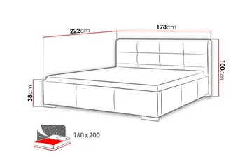 Boisdale Sängram 160x200 cm - Möbler - Säng - Sängram & sängstomme