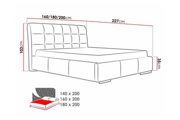 Boisdale Sängram 180x200 cm - Möbler - Säng - Sängram & sängstomme