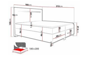 Boisdale Sängram 180x200 cm - Möbler - Säng - Sängram & sängstomme