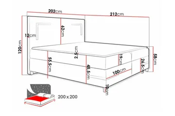 Boisdale Sängram 200x200 cm - Möbler - Säng - Sängram & sängstomme