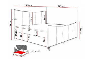 Boisdale Sängram 200x200 cm - Möbler - Säng - Sängram & sängstomme