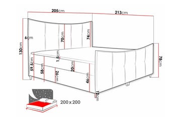 Boisdale Sängram 200x200 cm - Möbler - Säng - Sängram & sängstomme