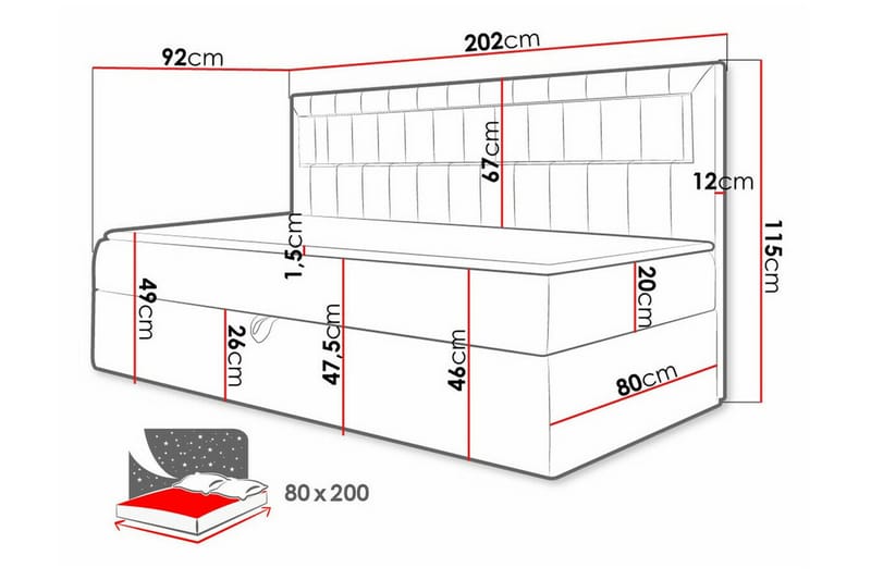 Boisdale Sängram 80x200 cm - Möbler - Säng - Sängram & sängstomme
