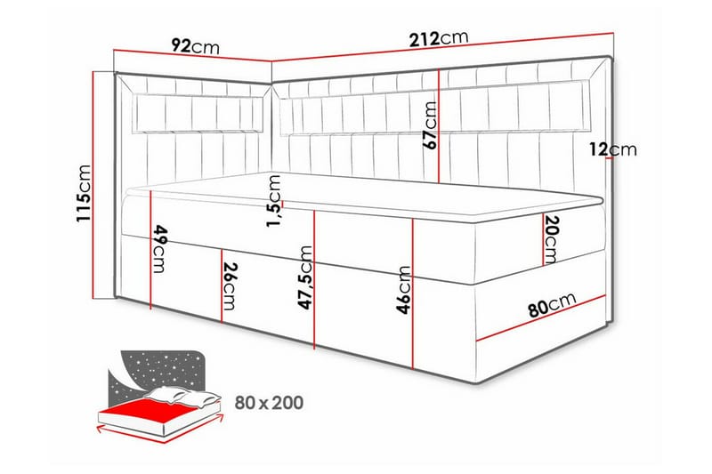 Boisdale Sängram 80x200 cm - Möbler - Säng - Sängram & sängstomme