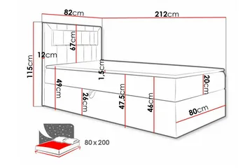 Boisdale Sängram 80x200 cm - Möbler - Säng - Sängram & sängstomme