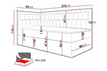 Boisdale Sängram 80x200 cm - Möbler - Säng - Sängram & sängstomme