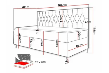 Boisdale Sängram 90x200 cm - Möbler - Säng - Sängram & sängstomme