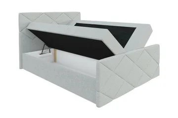 Boisdale Sängram med Förvaring 140x200 cm i Tyg med Fasthetsgrad Medium - Röd - Möbler - Säng - Sängram & sängstomme