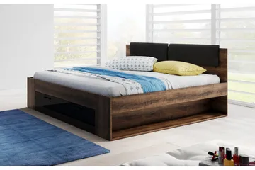 Bovera Sängram 140x200 - Teak/Svart - Möbler - Säng - Sängram & sängstomme