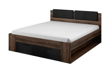 Bovera Sängram 180x200 - Teak/Svart - Möbler - Säng - Sängram & sängstomme