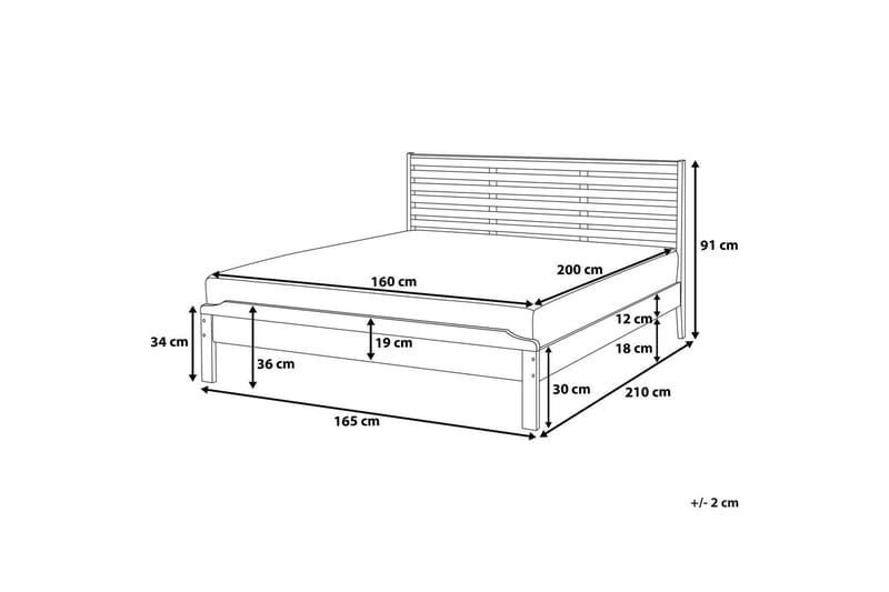 Carnac Sängram 160x200 cm - Trä/Natur - Möbler - Säng - Sängram & sängstomme