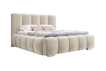 Cleaton Bubblig Sängram 160x200 cm med förvaring - Beige - Möbler - Säng - Sängram & sängstomme