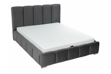 Cleaton Sängram 140x200 cm i Tyg med Förvaring och Sänggavel - Svart - Möbler - Säng - Sängram & sängstomme