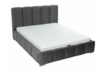 Cleaton Sängram 160x200 cm i Tyg med Förvaring och Sänggavel - Terrakotta - Möbler - Säng - Sängram & sängstomme