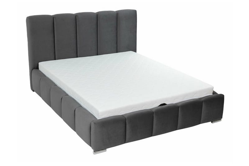 Cleaton Sängram 180x200 cm i Tyg med Förvaring och Sänggavel - Grön - Möbler - Säng - Sängram & sängstomme