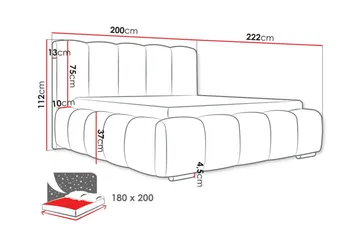 Cleaton Sängram 180x200 cm - Möbler - Säng - Sängram & sängstomme