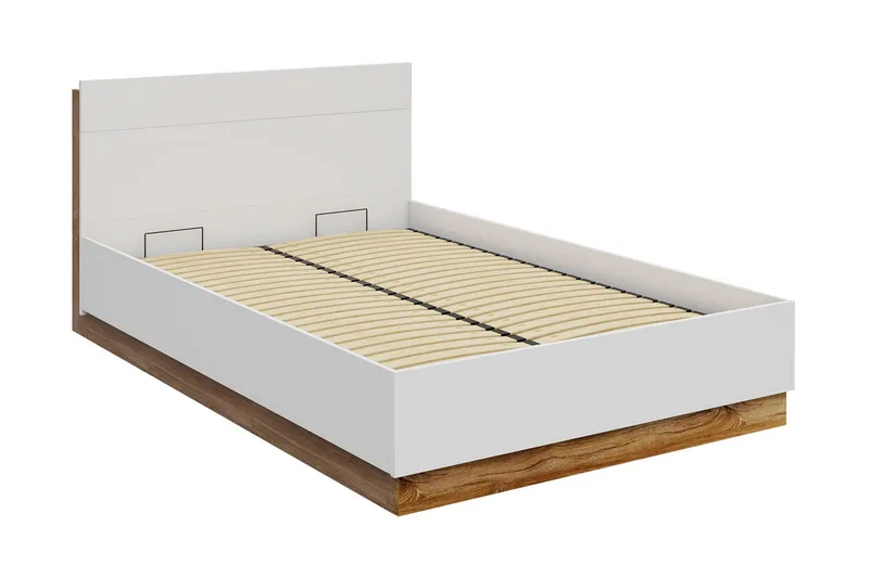 Dentro Säng 218x167x88 cm - Vit/Ek - Möbler - Säng - Sängram & sängstomme