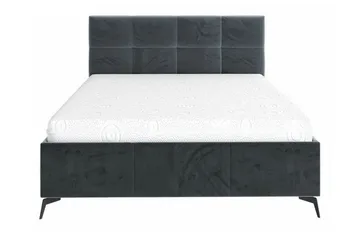 Derry Komplett Sängpaket 160x200 cm med Förvaring och Sänggavel + Bäddmadrass - Grå - Möbler - Säng - Sängram & sängstomme