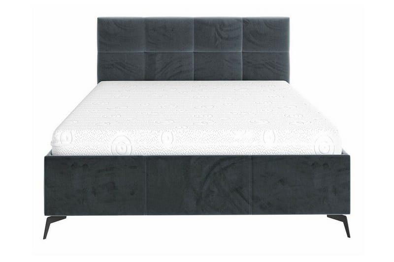 Derry Komplett Sängpaket 160x200 cm med Förvaring och Sänggavel + Bäddmadrass - Grå - Möbler - Säng - Sängram & sängstomme