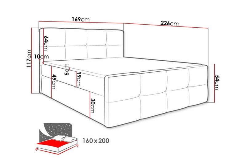 Derry Sängram 160x200 cm - Möbler - Säng - Sängram & sängstomme