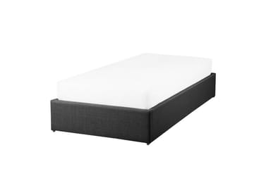 Dinan Sängram med Förvaring 90x200 cm i Tyg - Grå - Möbler - Säng - Sängram & sängstomme