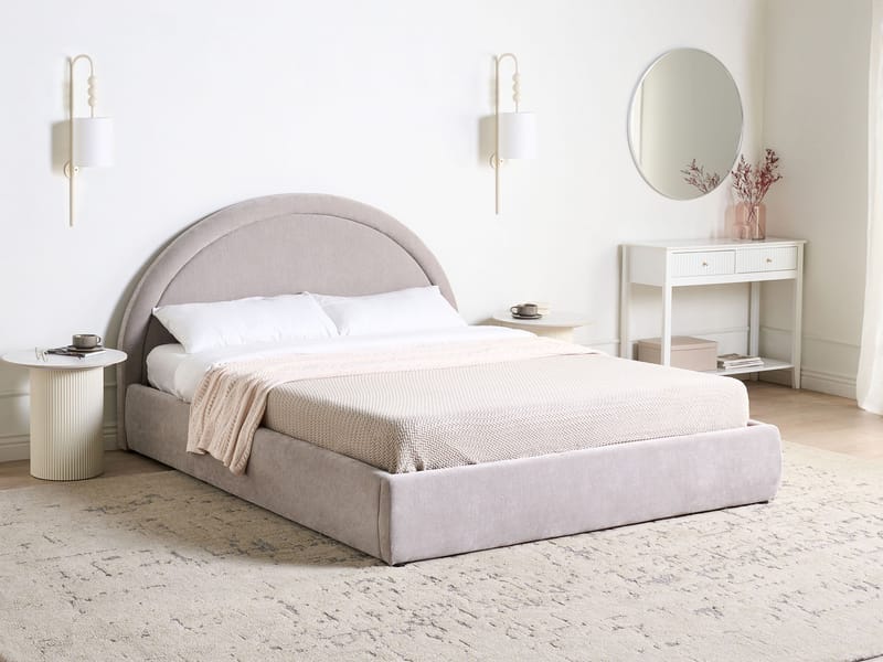 Dubbelsäng Mouzon 160x200 cm - Taupe - Möbler - Säng - Sängram & sängstomme
