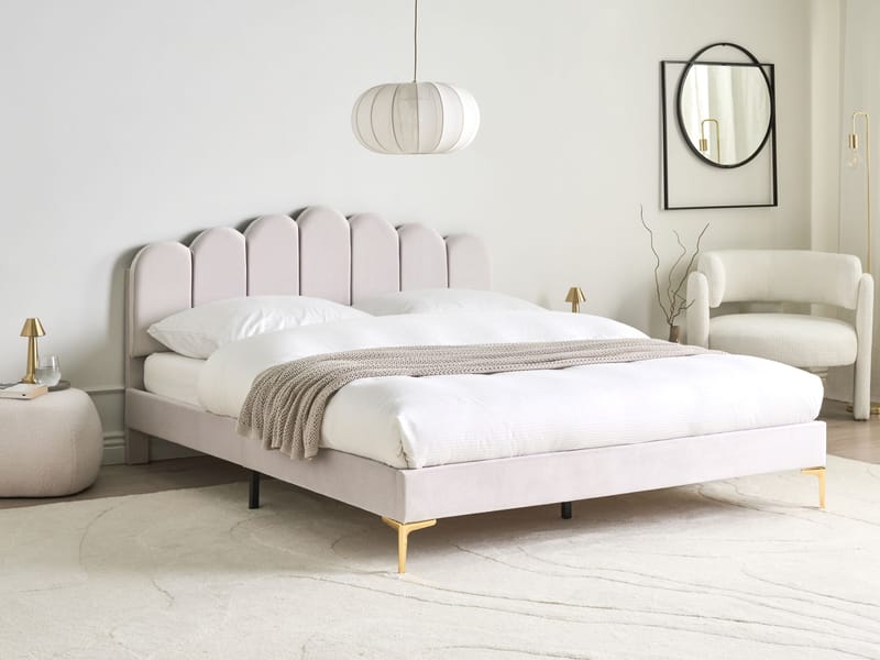 Dubbelsäng Sauvian 160x200 cm - Off-White - Möbler - Säng - Sängram & sängstomme